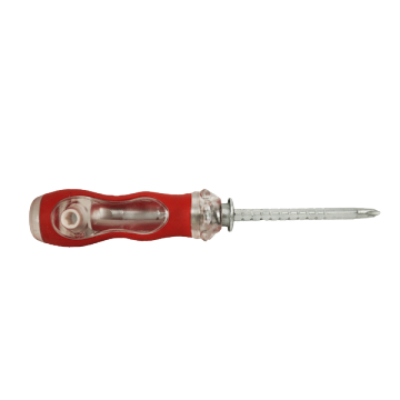 Transparent handle dual scale with a screwdriver